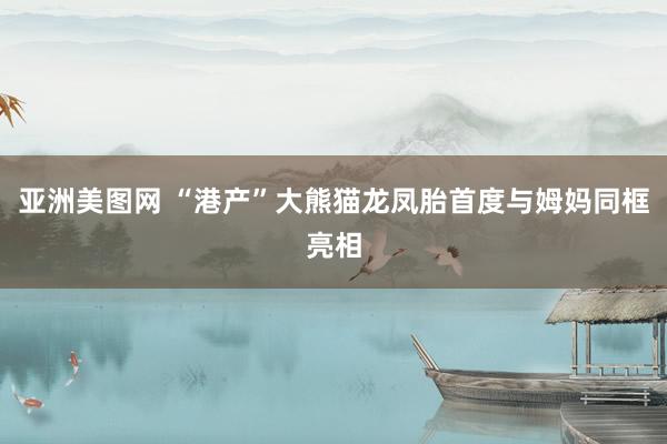 亚洲美图网 “港产”大熊猫龙凤胎首度与姆妈同框亮相