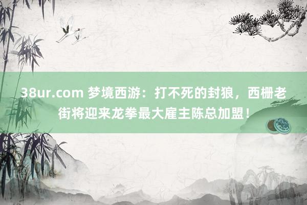 38ur.com 梦境西游：打不死的封狼，西栅老街将迎来龙拳最大雇主陈总加盟！