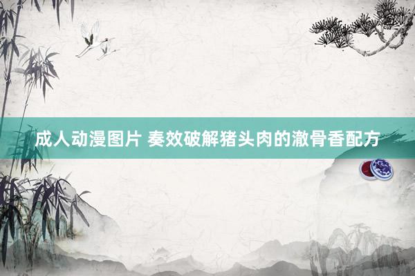 成人动漫图片 奏效破解猪头肉的澈骨香配方