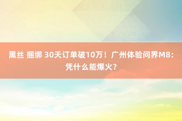 黑丝 捆绑 30天订单破10万！广州体验问界M8：凭什么能爆火？